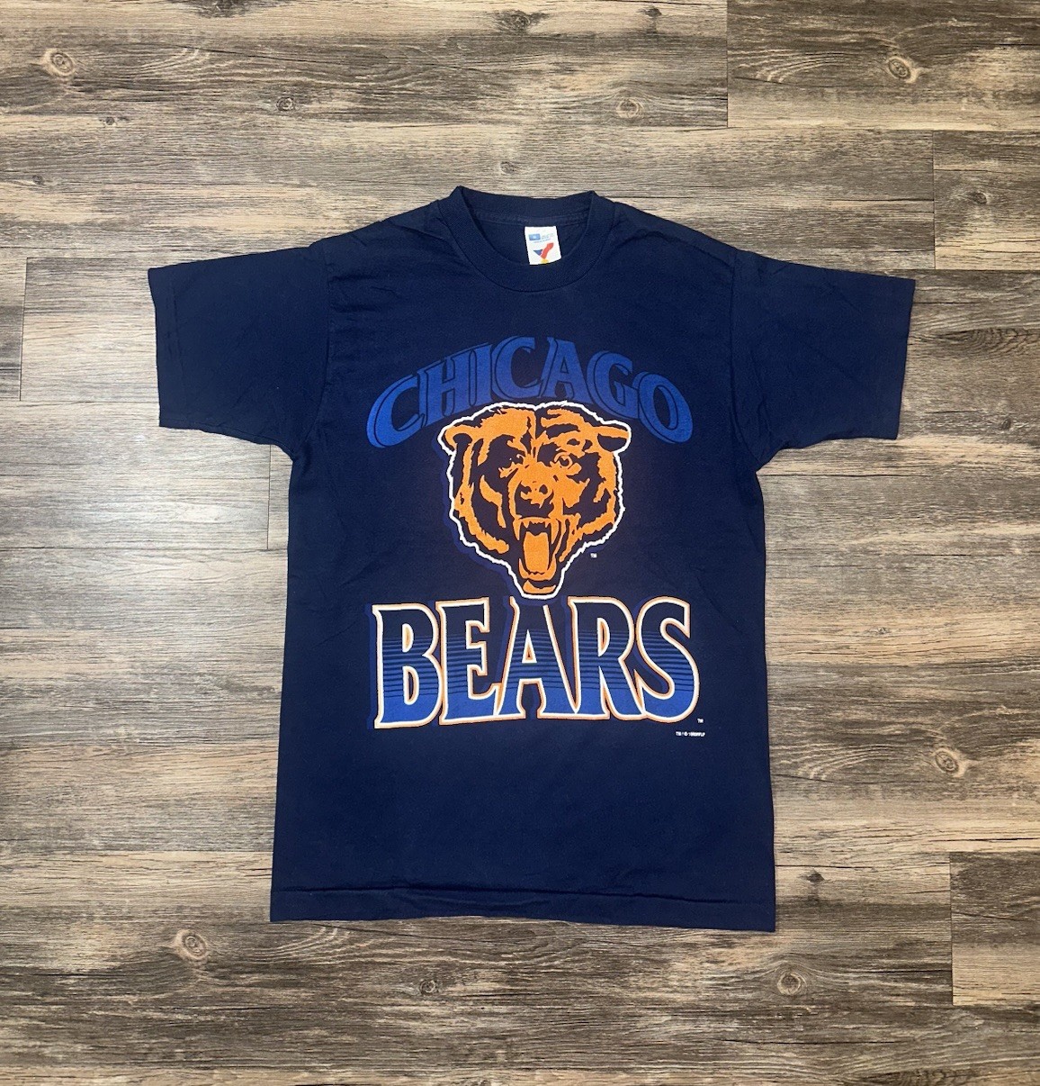 Vintage 93 Chicago Bears Tshirt Mens M Blue NFL Football Single Stitch Made USA Vintage 93 Chicago Bears Tshirt Mens M Blue NFL Football Single Stitch Made USA