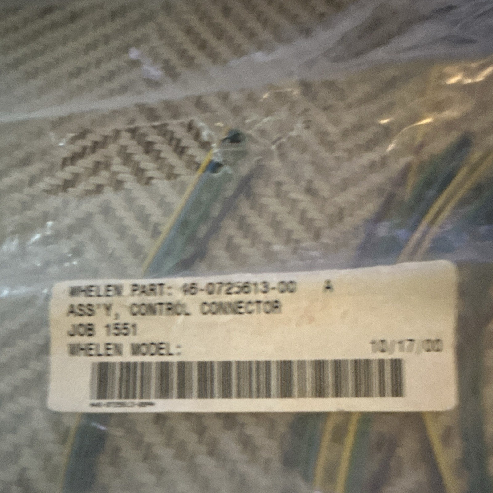 Whelen Assy’y Control Connector 46-0725613-00 Replacement Part New Old Stock Whelen Assy’y Control Connector 46-0725613-00 Replacement Part New Old Stock