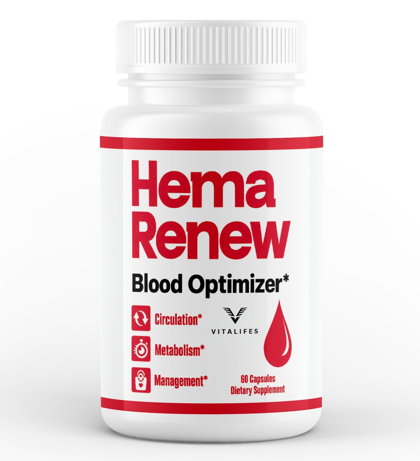 1pk- Hema Renew, Hemarenew Optimizer Capsules Dietary Supplement Blood Health