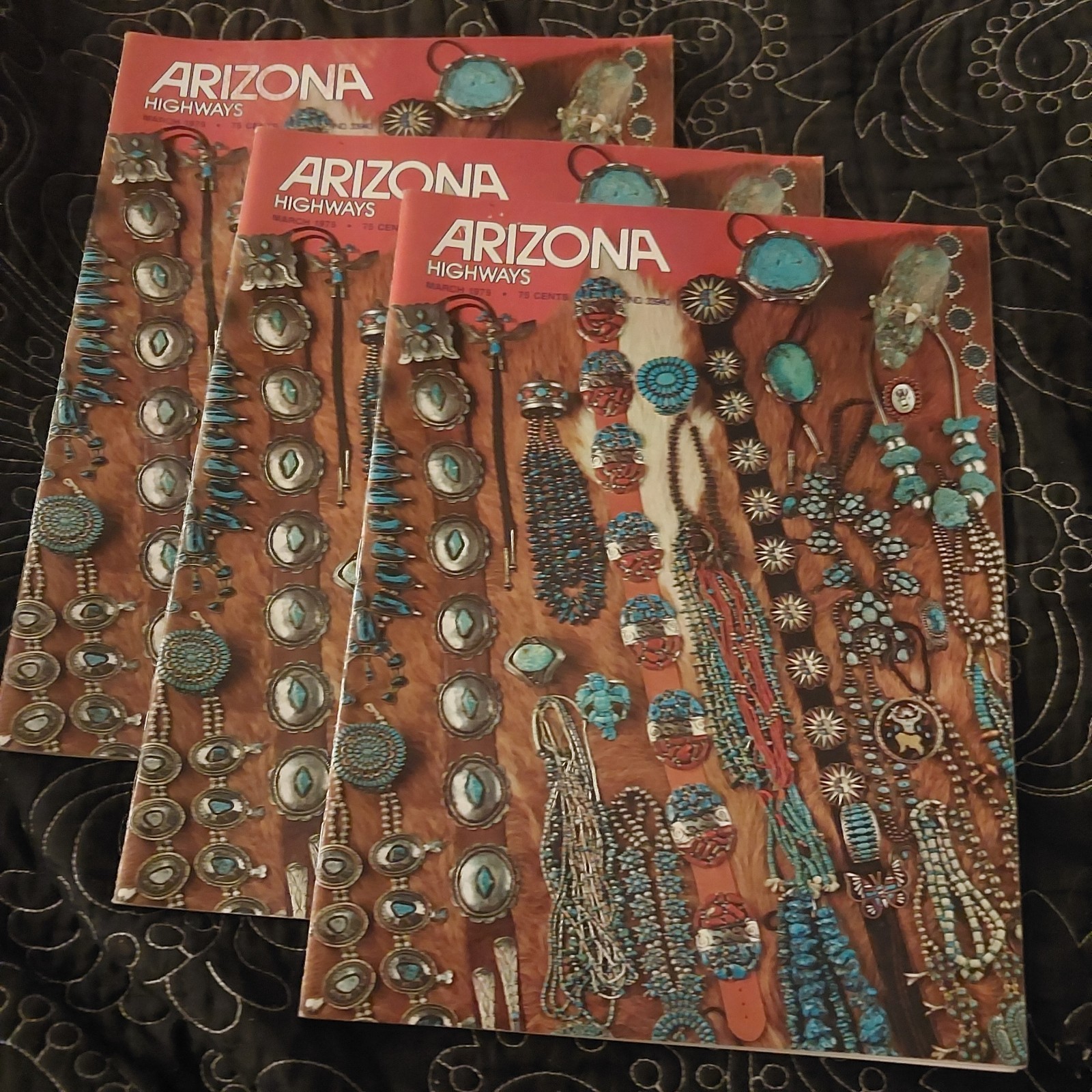 AZ HWYS Mar 1975 Native Am Jewelry Silver Turqoise Old Pawn Hallmark  Guide BB 