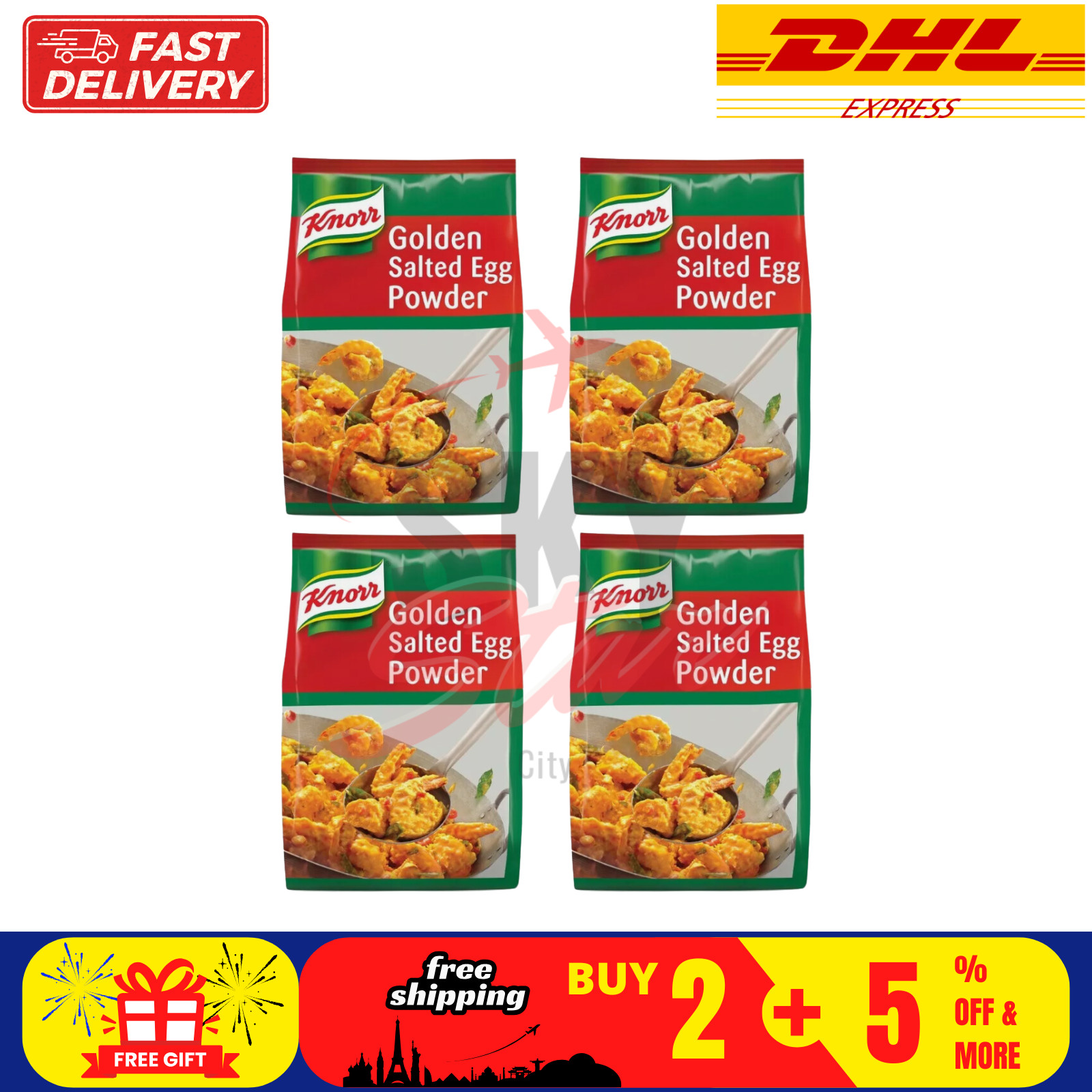 4 X Knorr Golden Salted Egg Powder (800G) Made From Real Eggs Original DHL Ship