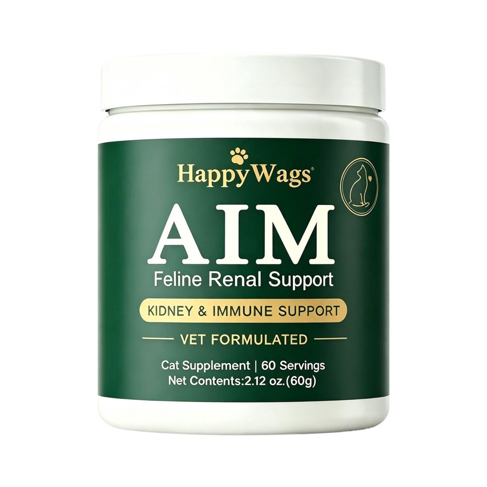 Happy Wags Aim For Cats Powder, Happywags Aim Kidney & Immune Support, 60g