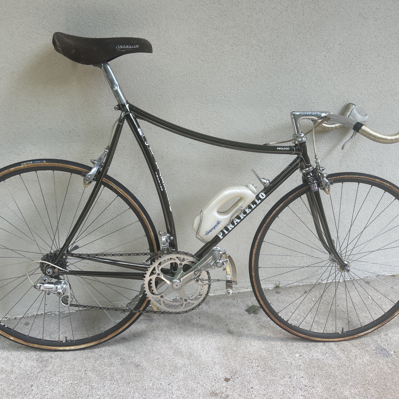 Pinarello Prologo traveso  vintage time trial bicycle black chrome