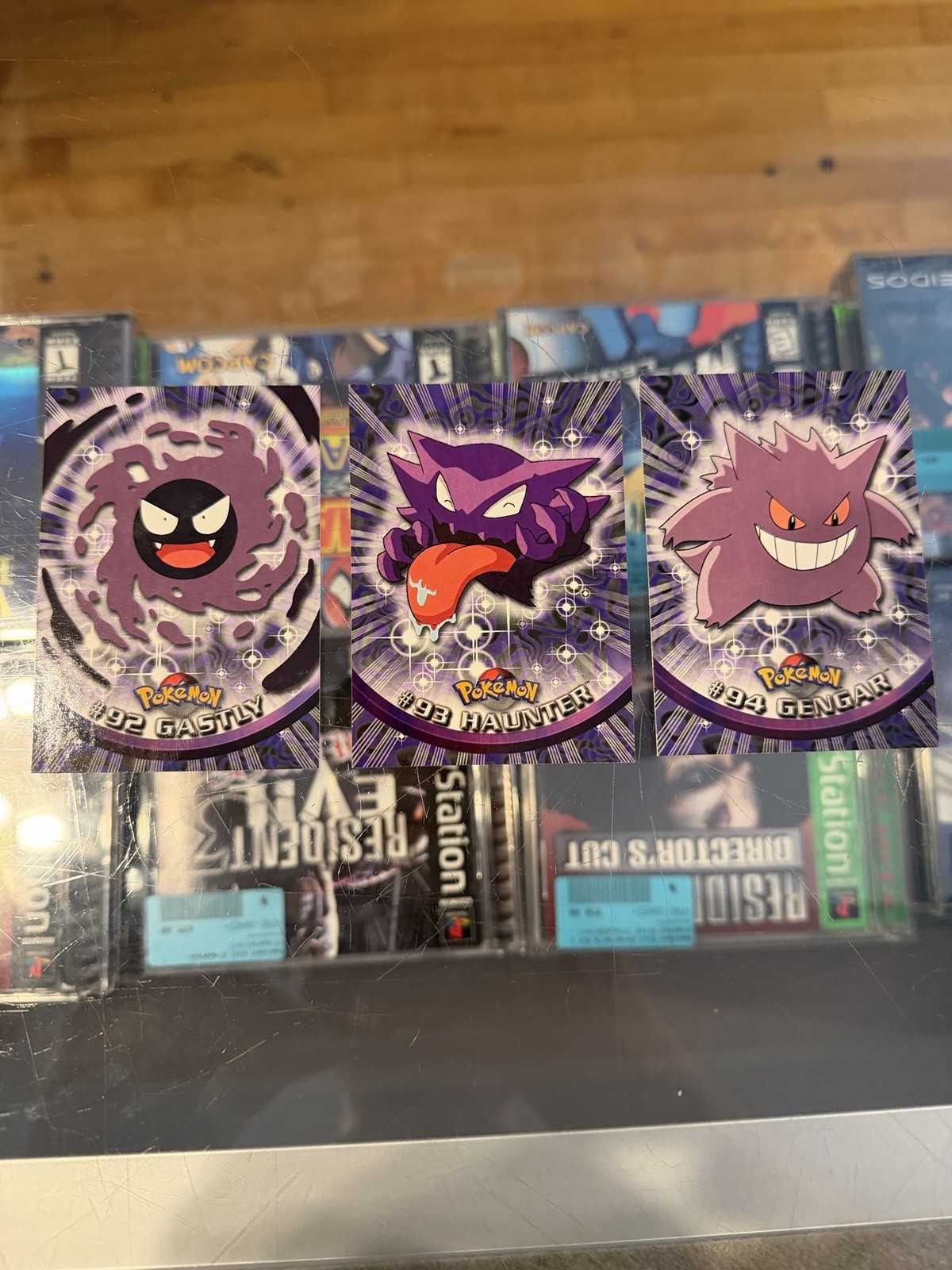 Pokemon Gengar Haunter Gastly Set Non-Holo Topps TV Animation Series 2