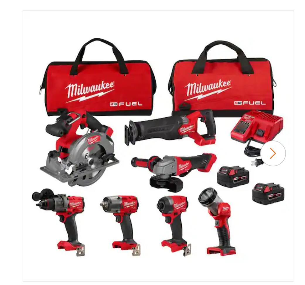 Brand New Milwaukee 3697-27 M18 Fuel 7-Tool Combo Kit Brand New Milwaukee 3697-27 M18 Fuel 7-Tool Combo Kit