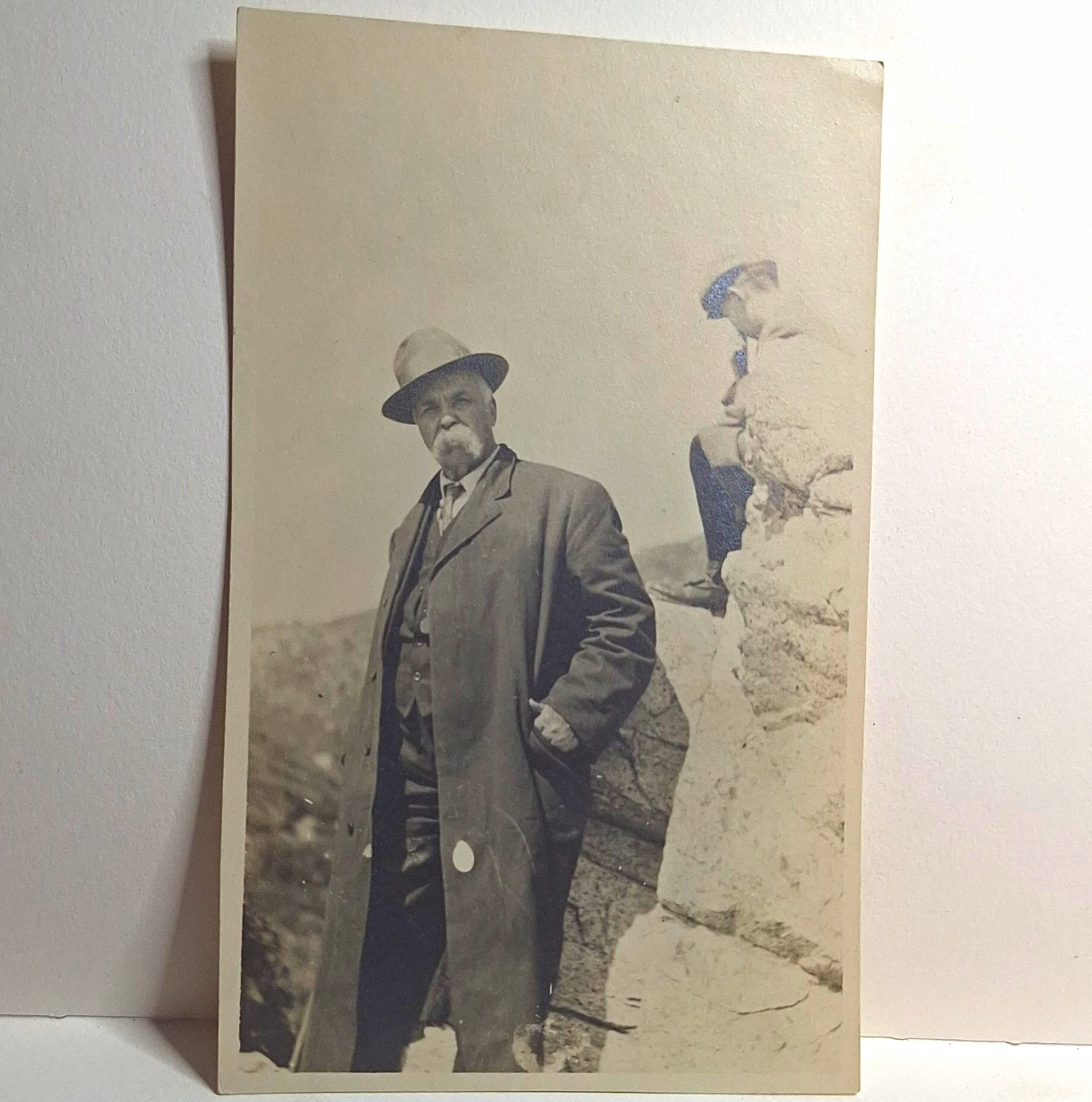 Vintage Real Photo RPPC Man in Hat Coat Outdoors Postcard Divided Back Unposted Vintage Real Photo RPPC Man in Hat Coat Outdoors Postcard Divided Back Unposted