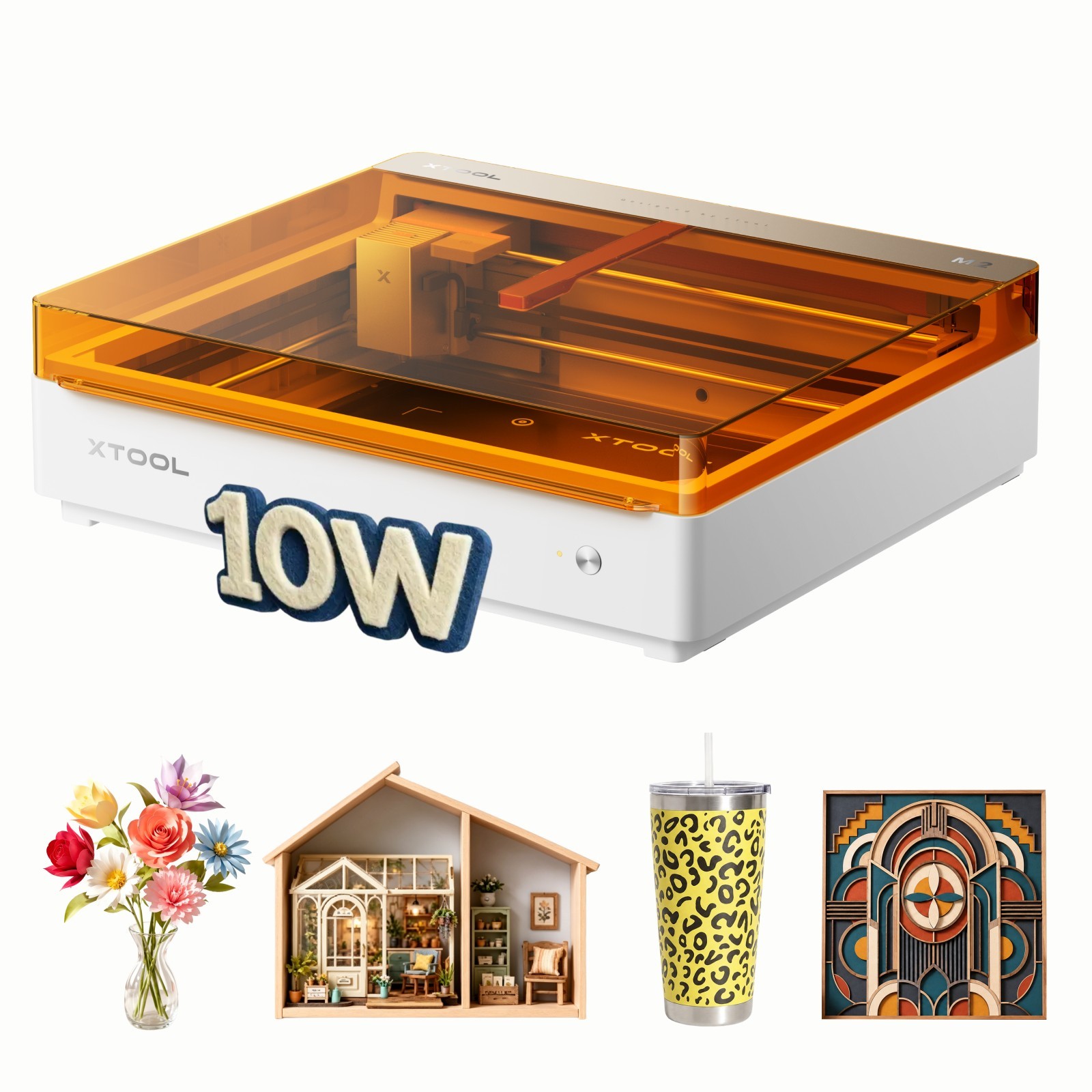 xTool M2 10W Laser Engraver,Built-in Dual Cameras, Class 1 Enclosed Safe Machine xTool M2 10W Laser Engraver,Built-in Dual Cameras, Class 1 Enclosed Safe Machine