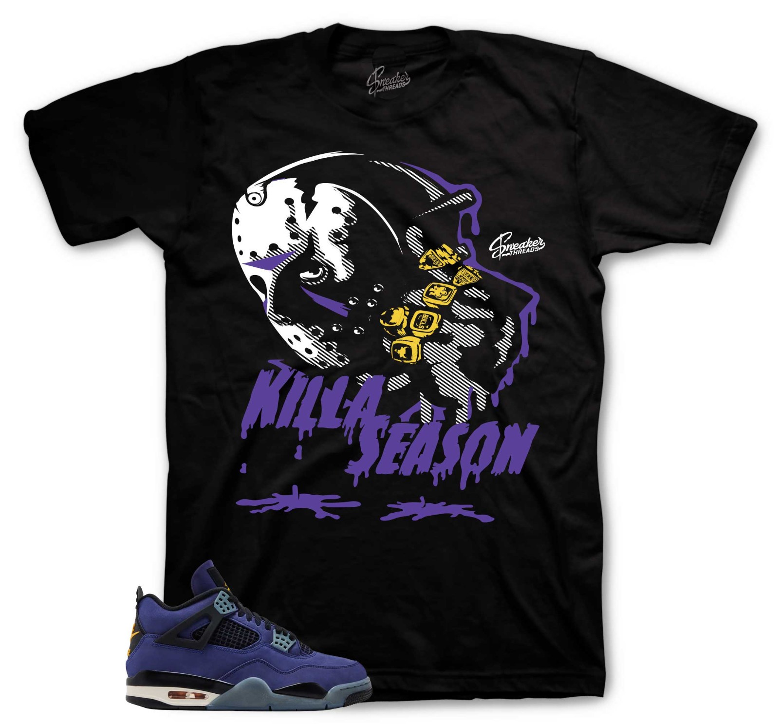 T-Shirt To Match AJ Retro 4 Imperial Purple AJ4 - Killa Season Sneaker Matching