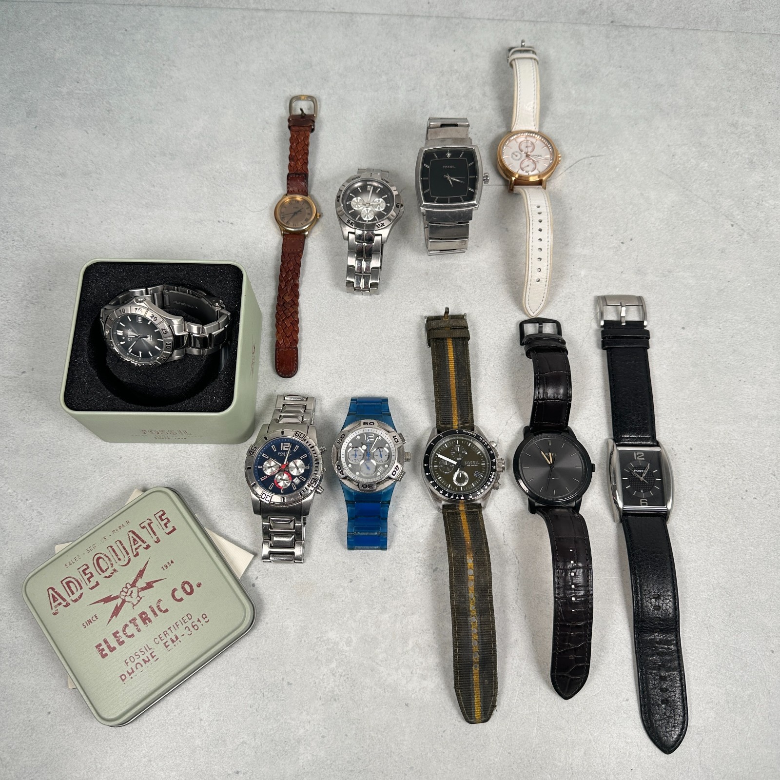 Fossil Watch Lot of 10 Womens Mens Vintage Modern Fashion Resell Parts Repair Fossil Watch Lot of 10 Womens Mens Vintage Modern Fashion Resell Parts Repair