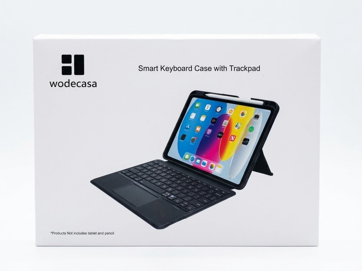 Wodecasa Smart Keyboard Case with Trackpad for iPad 10.9/11 Grey