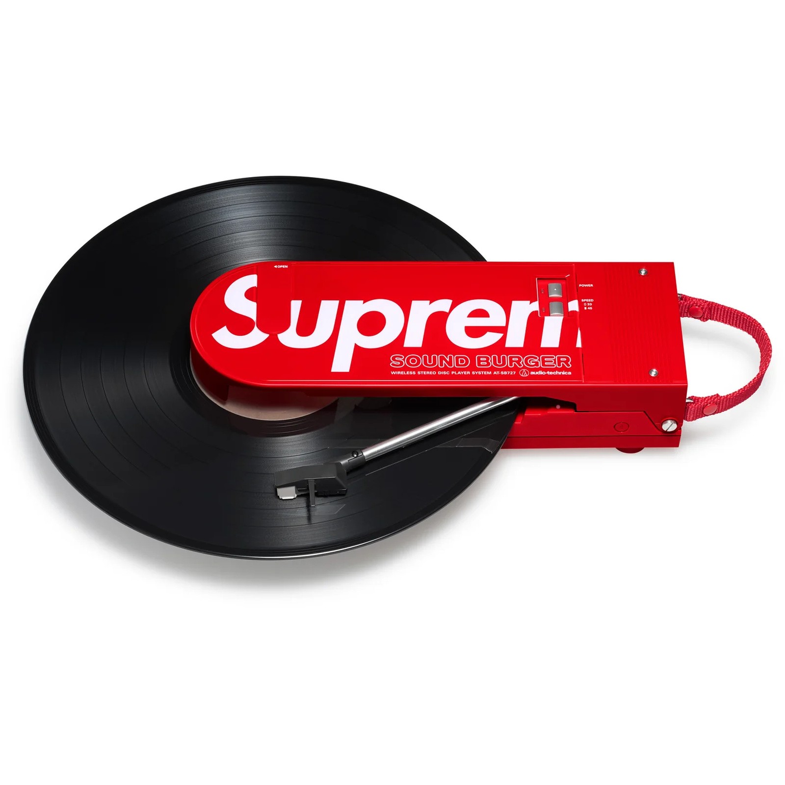 Supreme x Audio-Technica Sound Burger portable turntable, red