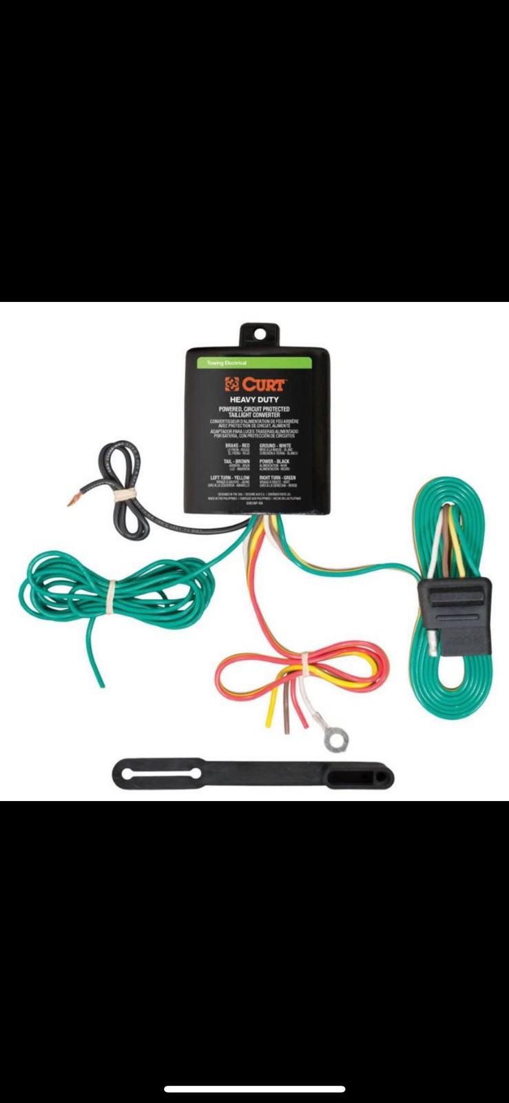 CURT 59236 Powered Multi-Function Taillight Converter 4-Way Trailer Wiring New