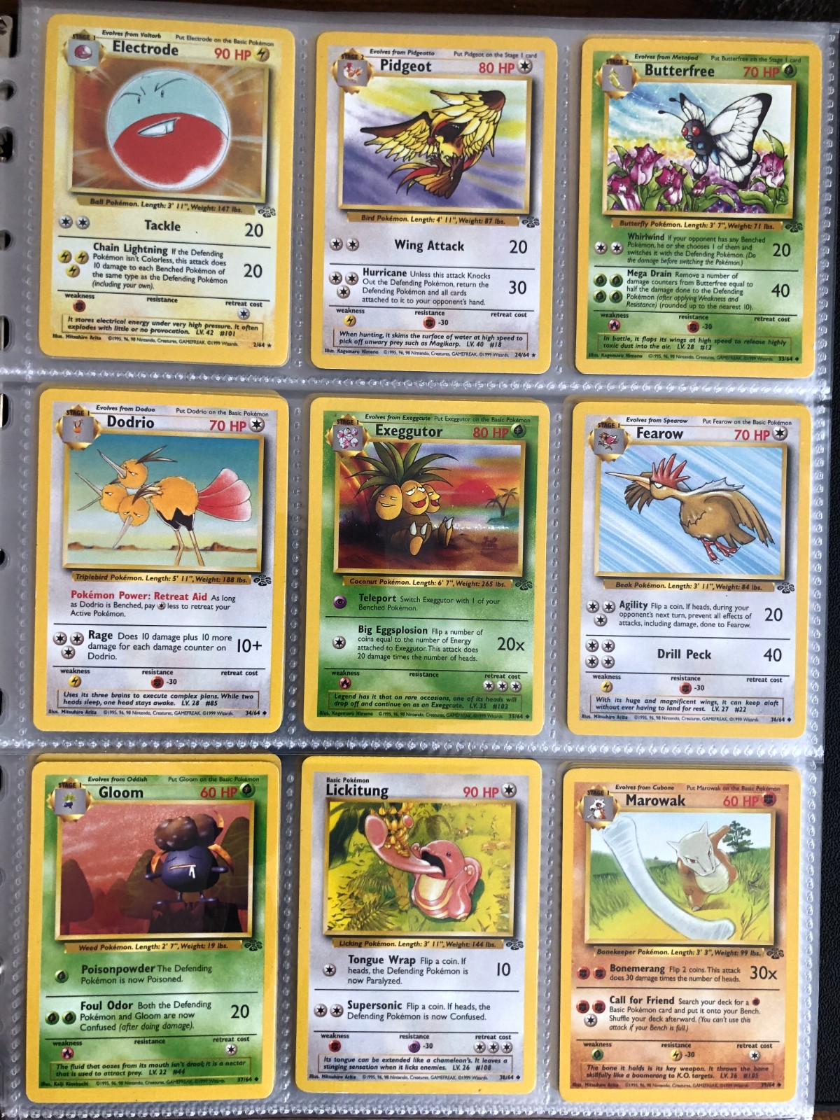 Vintage Pokémon Card Lot Binder Collection w/ Holo & Rares 1999-2001 WotC Sets