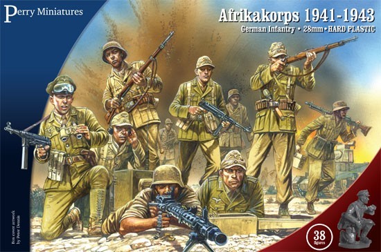 Perry Miniatures Afrikakorps 1941-1943 - GWW1 German Infantry Plastic Box WW2