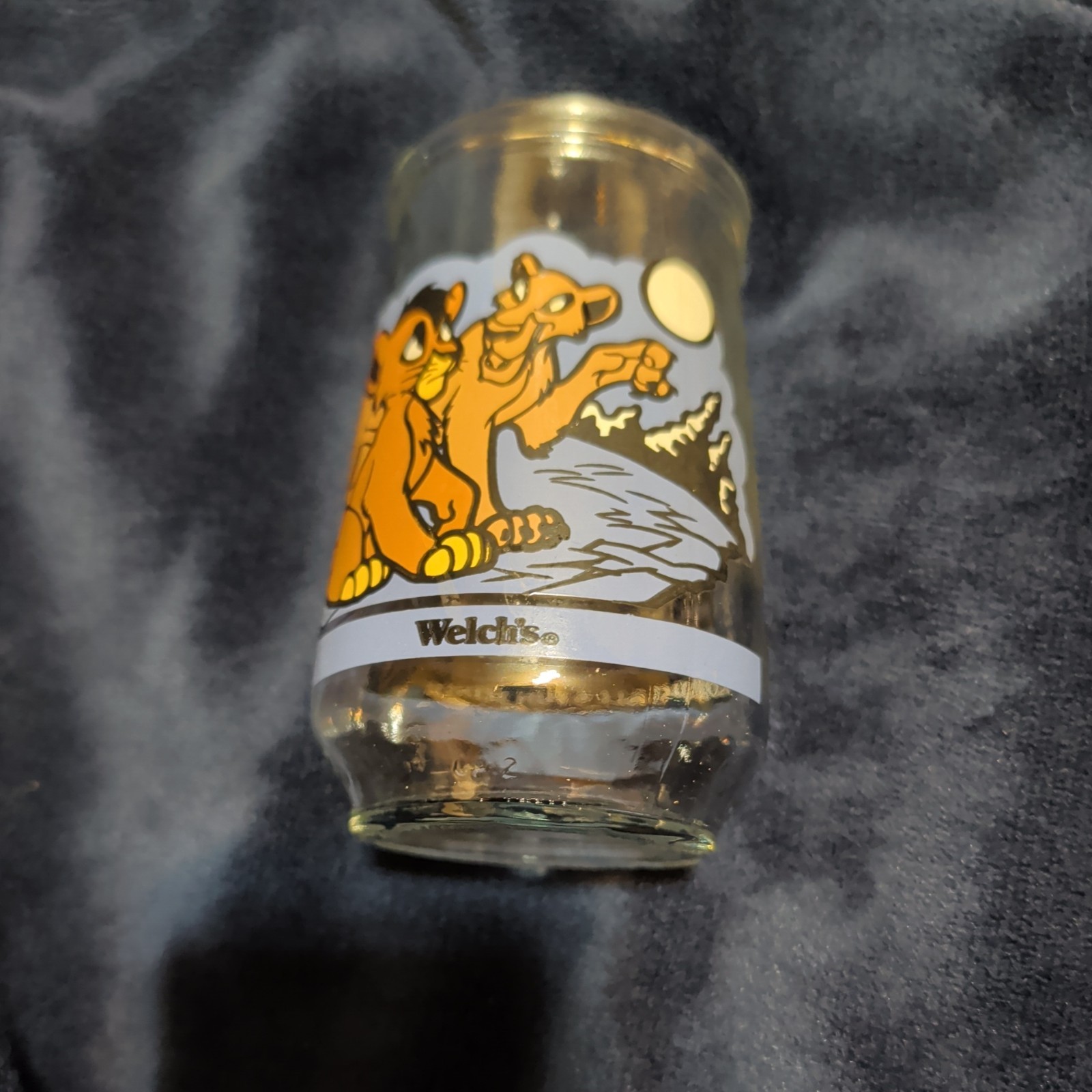 Vintage 1995 Welch\'s Jelly Jar Disney\'s The Lion King 2 Simba\'s Pride Glass 
