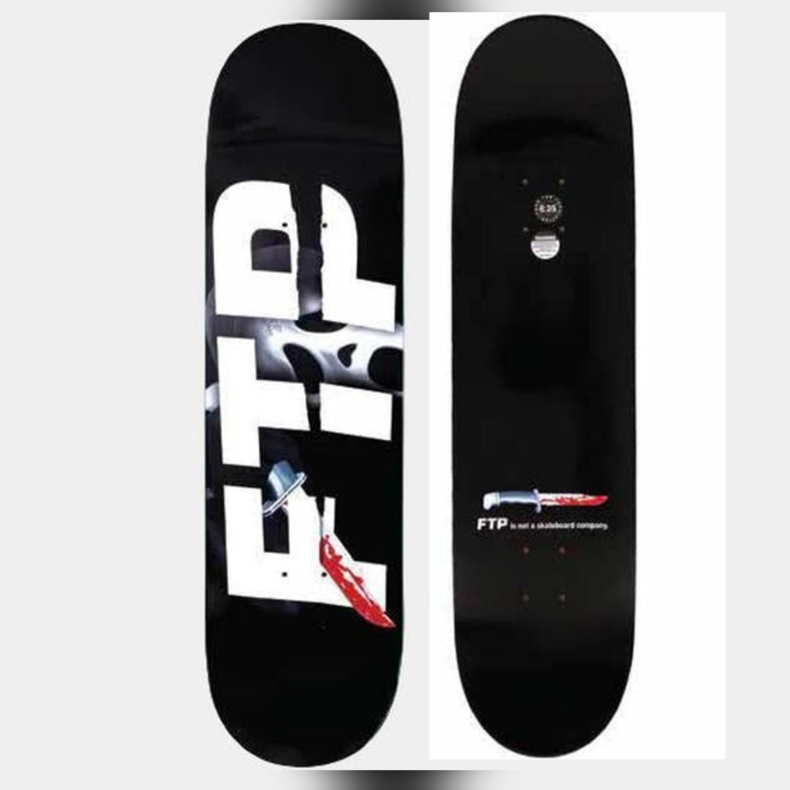 FTP x Scream Logo Skateboard Deck + WALL MOUNT 8.5\