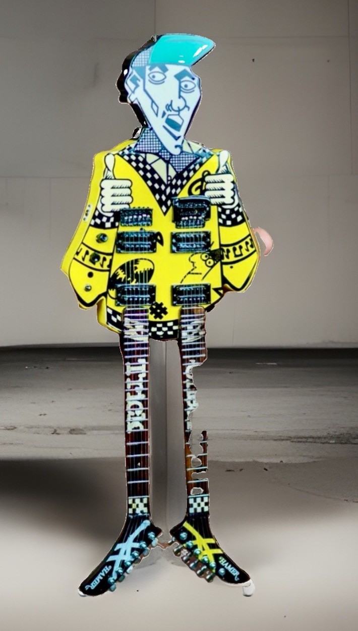 AXE HEAVEN Official Product Rick Nielsen Uncle Dick Mini Guitar RN-503