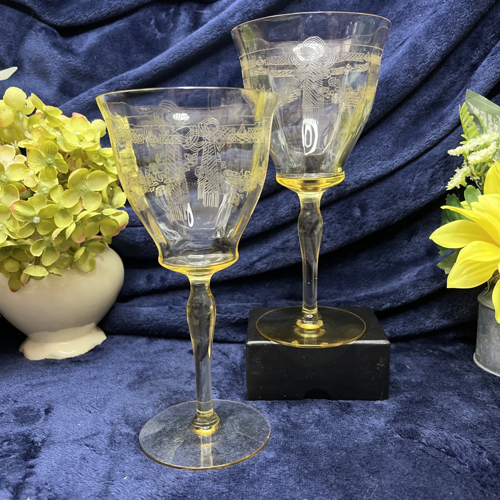 Tiffin Franciscan Paulina Mandarin Yellow 7 3/8