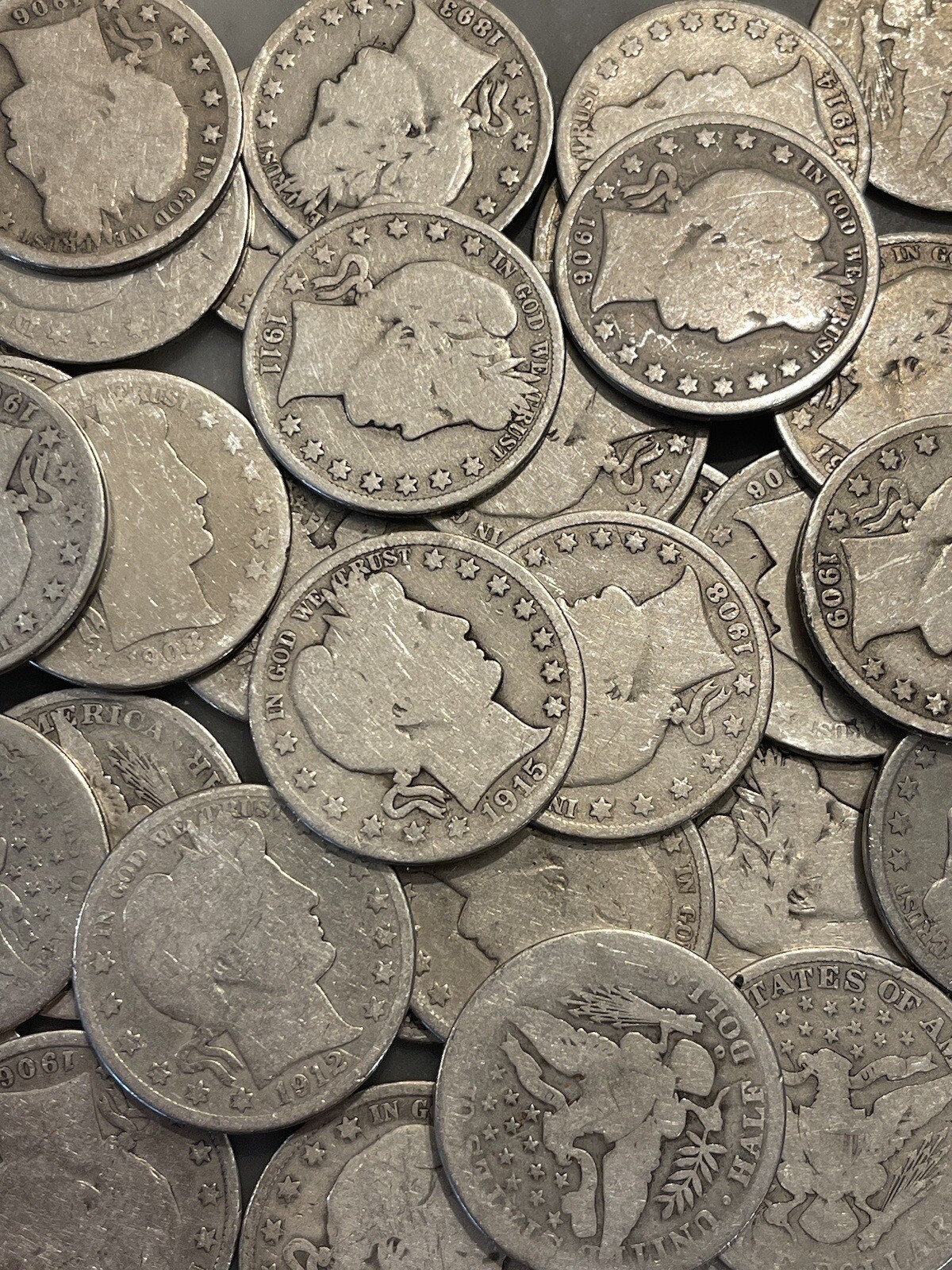 Barber Half Dollar - 90% Silver - Full Readable Dates - Choose How Many