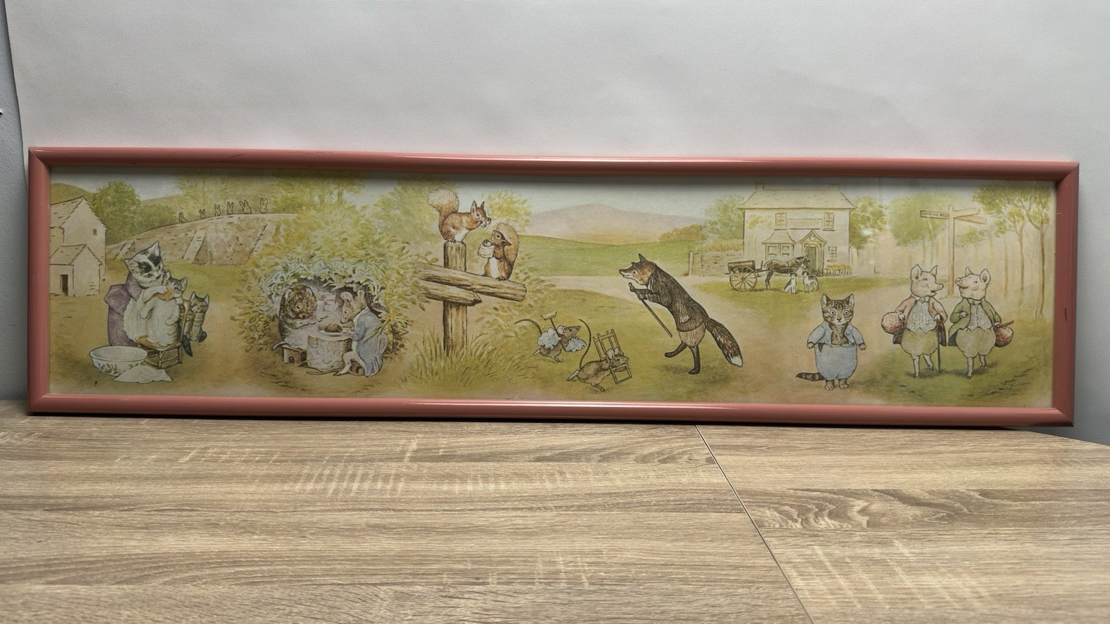 Beatrix Potter Vintage Nursery Frieze Panel 2 Framed Print Frederick Warne 38x10 Beatrix Potter Vintage Nursery Frieze Panel 2 Framed Print Frederick Warne 38x10