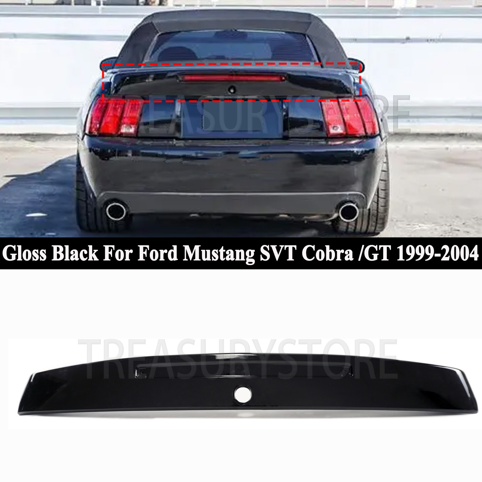 For Ford Mustang Cobra SVT 1999-04 Gloss Black CBR Style Rear Trunk Wing Spoiler