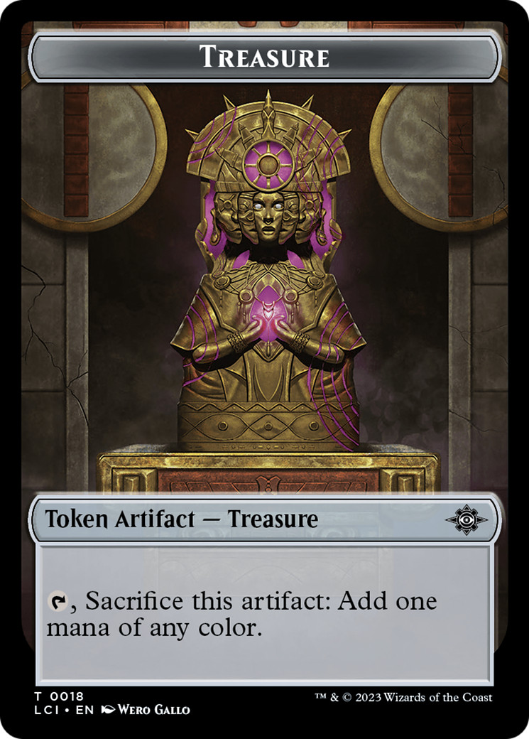 x4 Treasure LCI TOKEN MTG 18 TOKEN M/NM 4x