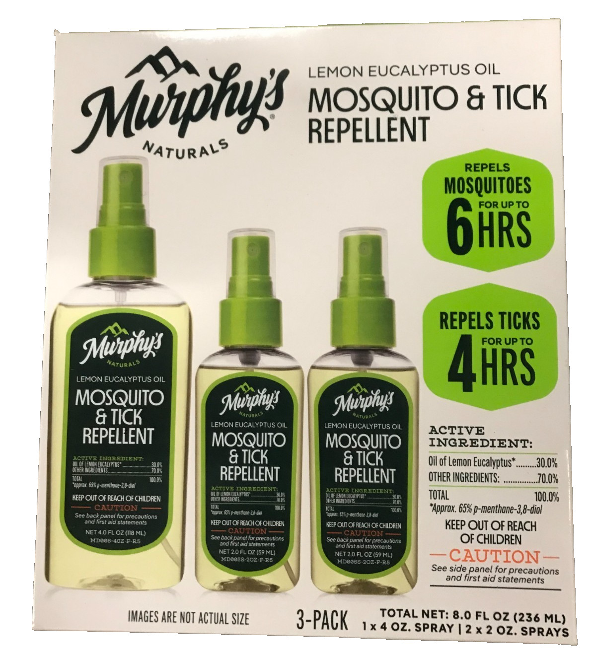 Murphy\'s Naturals Lemon Eucalyptus Oil Insect Mosquito Tick Repellent 8 Oz.