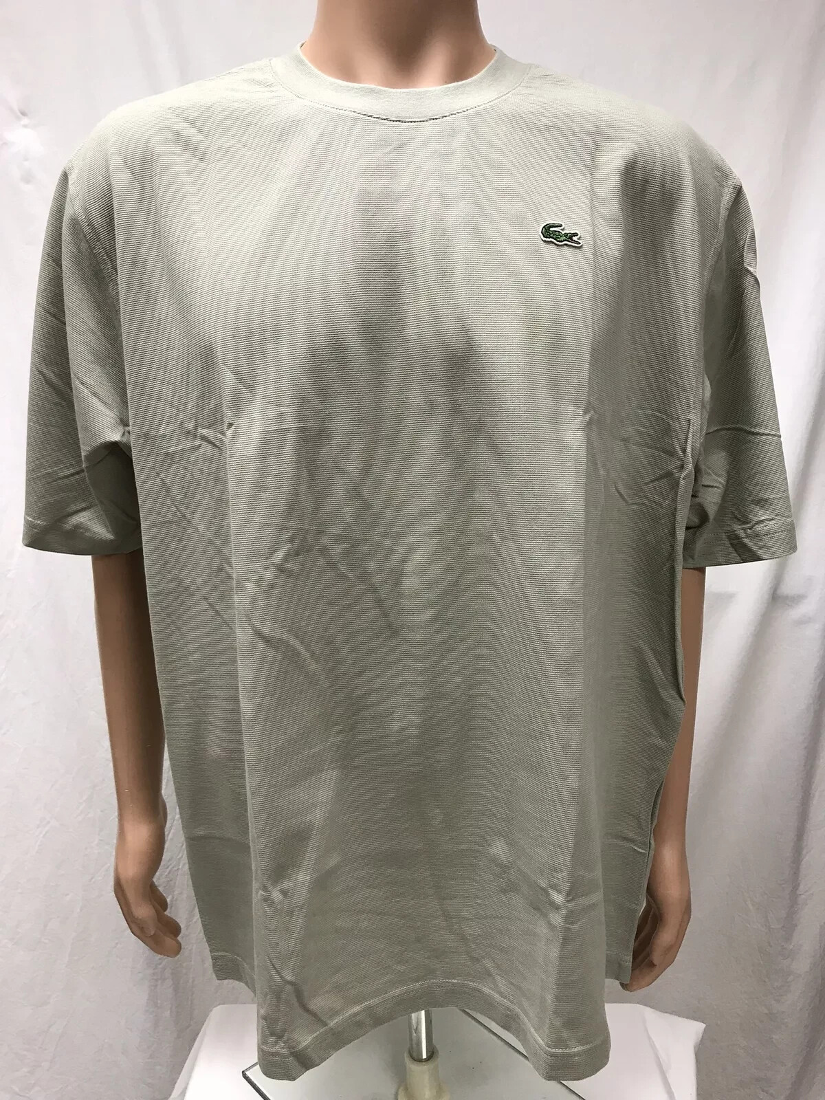NWT Lacoste Men's Crewneck Short Sleeve 100% cotton Tee, Gray, Size 4-9 NWT Lacoste Men's Crewneck Short Sleeve 100% cotton Tee, Gray, Size 4-9