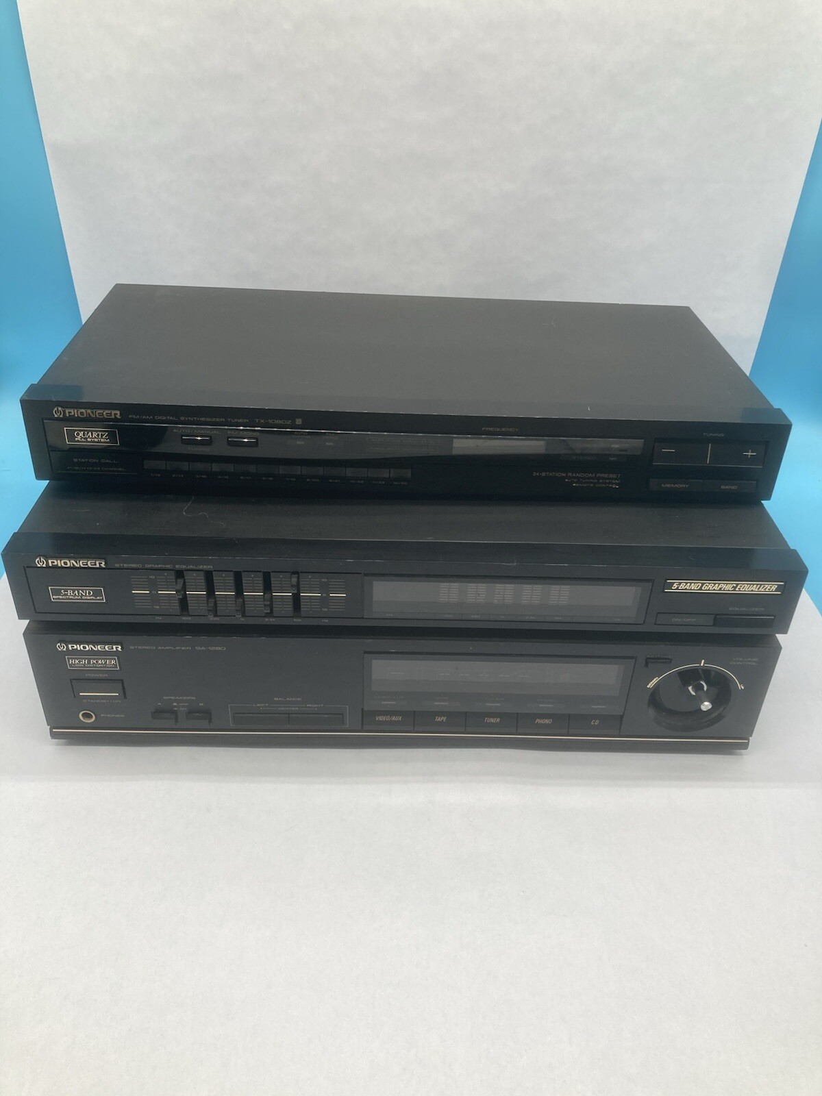 Pioneer SA-1280 Amplifier & Digital Synthesizer Tuner TX-1080Z Parts Or Repair