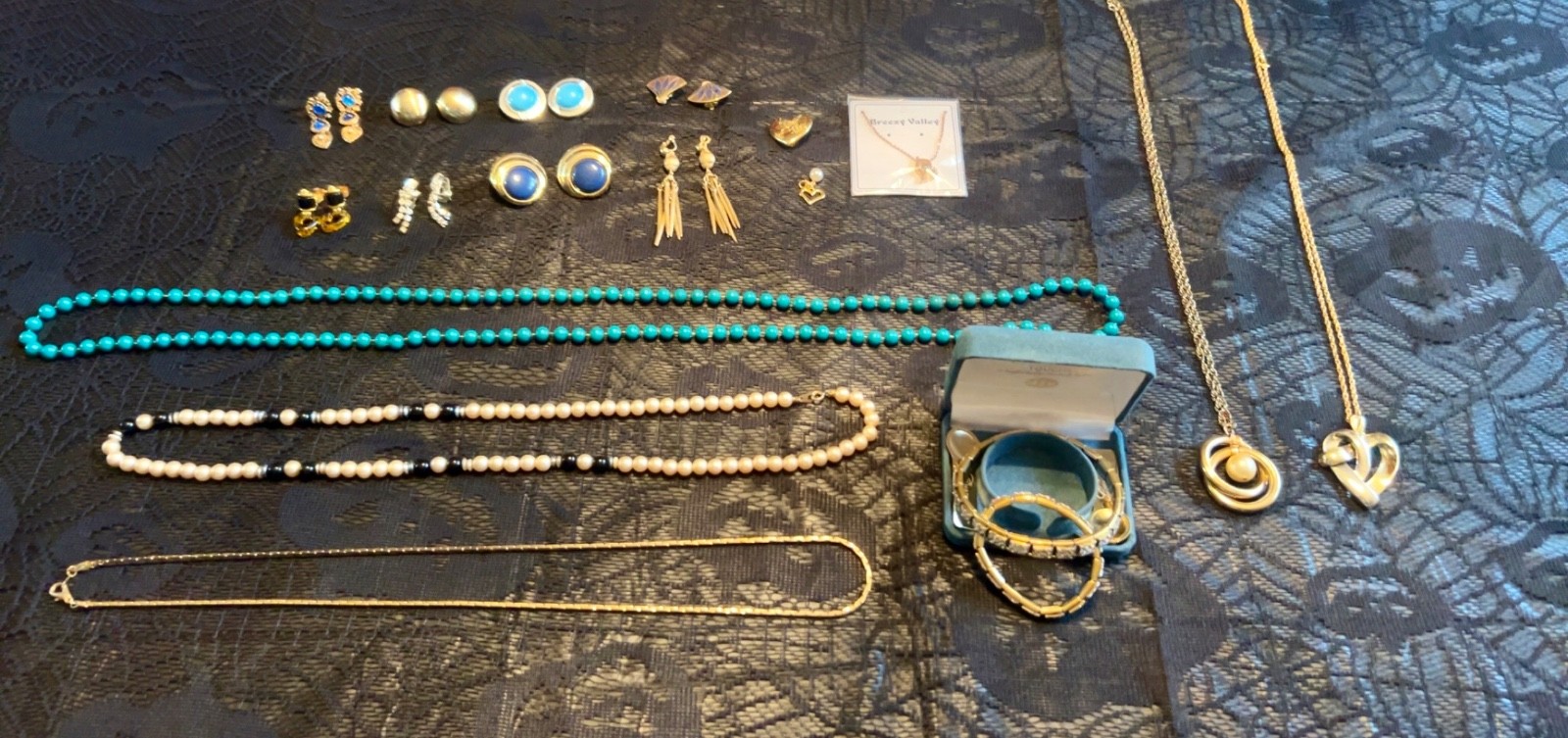Massive Vintage Costume Jewelry Estate Lot - 22 Pcs: Boxed Bradford, Earrings …