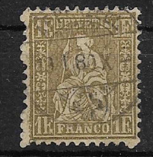 Switzerland MiNr 28 stamped