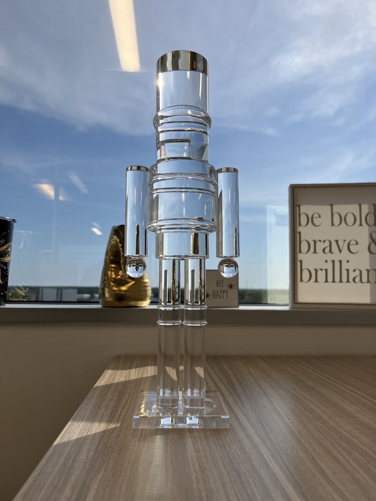 Hard To Find Clear Acrylic Nutcracker Christmas Holiday Time 14\