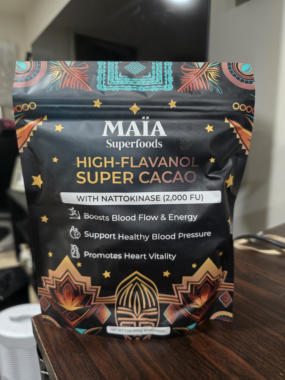 MAIA high-flavanol super Cacao with nattokinase 7oz 30- servings ..