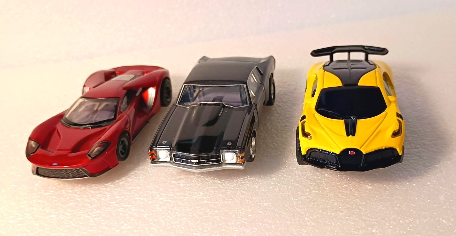 3 AFX Slot cars 2 Mega G+ 1 Off brand Ford F40, Chevy Chevelle, Alfa Romero 3 AFX Slot cars 2 Mega G+ 1 Off brand Ford F40, Chevy Chevelle, Alfa Romero