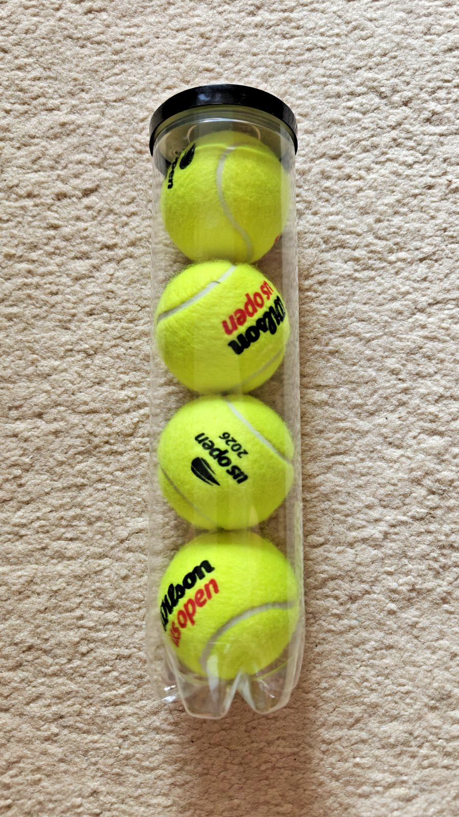 Wilson US Open 2026 Tournament Official Tennis Balls (Black), One Can/Four Balls Wilson US Open 2026 Tournament Official Tennis Balls (Black), One Can/Four Balls