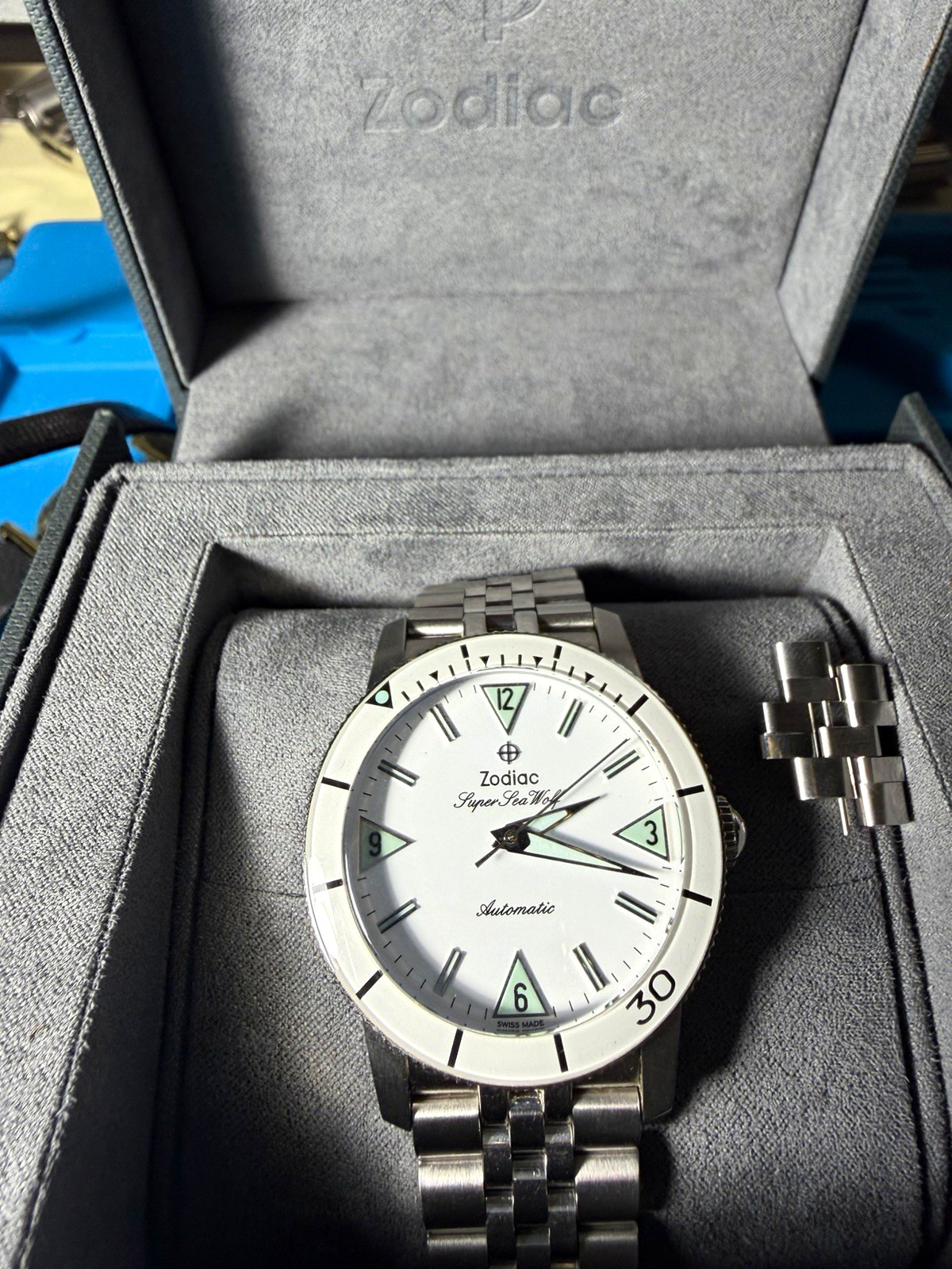 Zodiac Super Sea Wolf ZO9200 Automatic 39mm White Dial 200M Zodiac Super Sea Wolf ZO9200 Automatic 39mm White Dial 200M