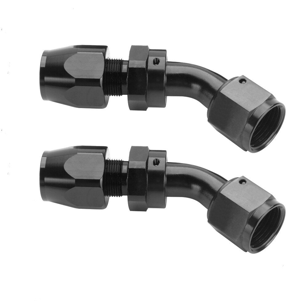 2Pcs AN6/AN8/AN10/AN12 Swivel Hose End Fitting Adapter Oil/Fuel/Gas Hose Line