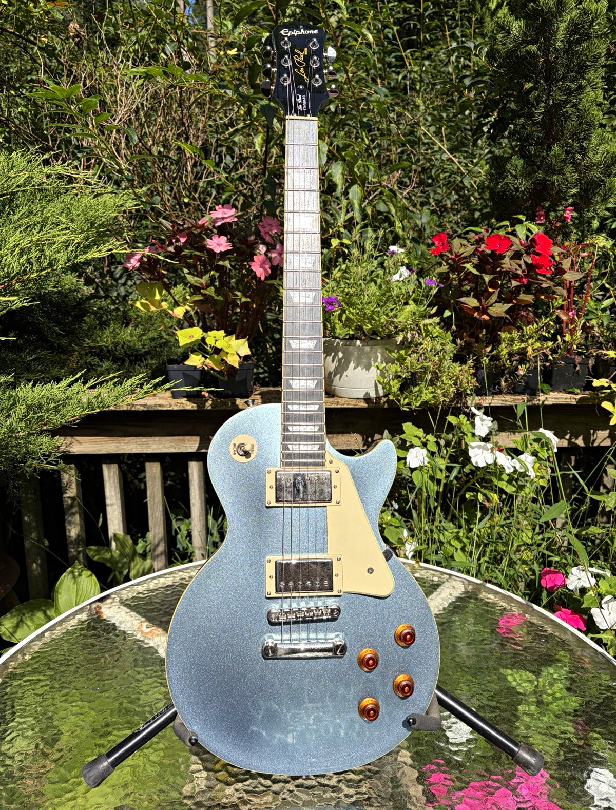 2017 Epiphone Les Paul Standard Pelham Blue Electric Guitar 2017 Epiphone Les Paul Standard Pelham Blue Electric Guitar
