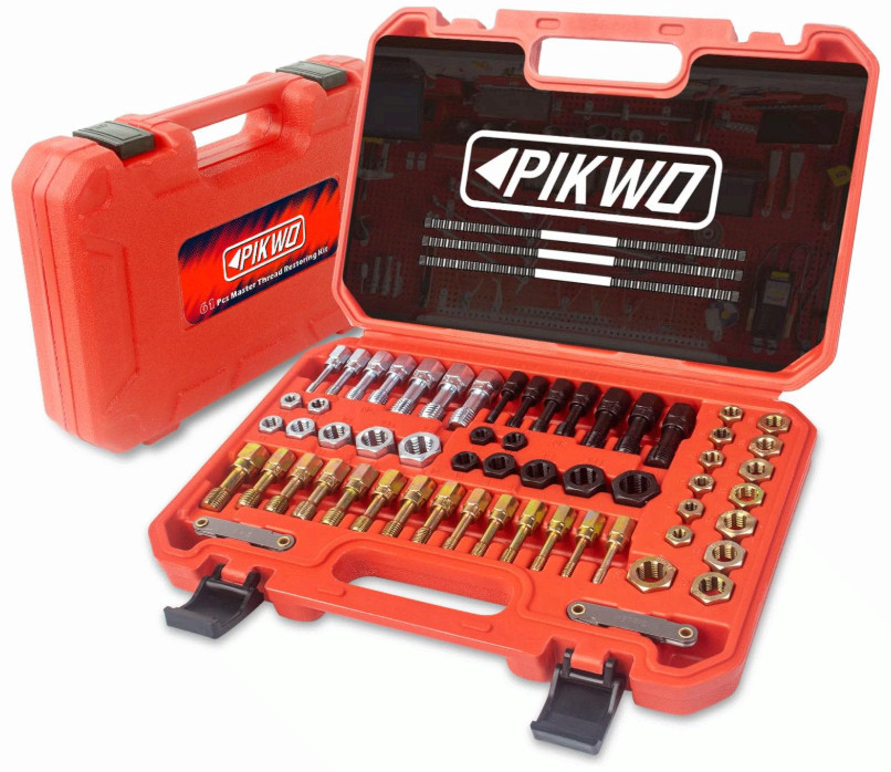 61PCS Thread Chaser Repair Kit UNC UNF Metric Restorer