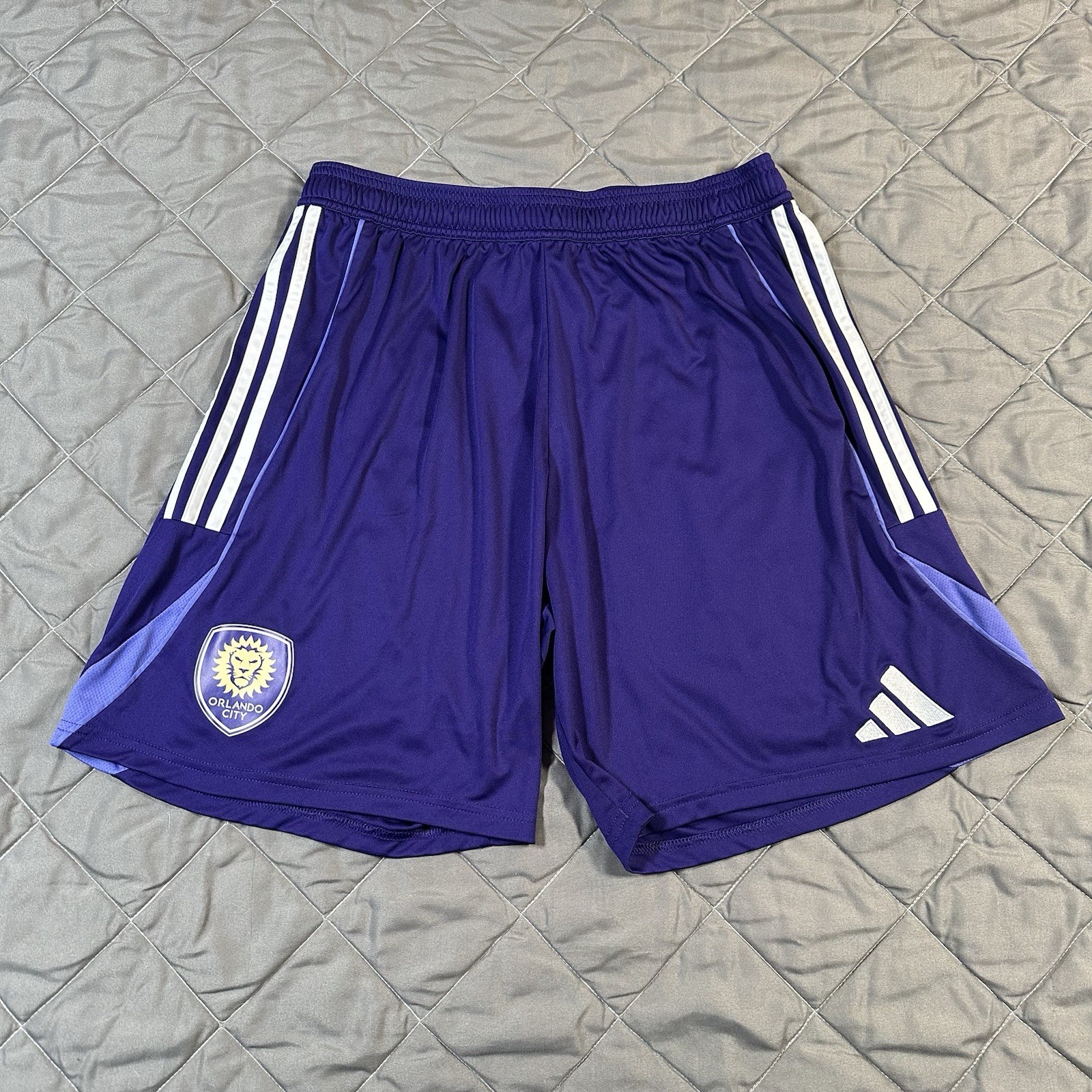 Adidas Orlando City SC Shorts Mens XL Purple MLS Soccer Lions Training Football Adidas Orlando City SC Shorts Mens XL Purple MLS Soccer Lions Training Football