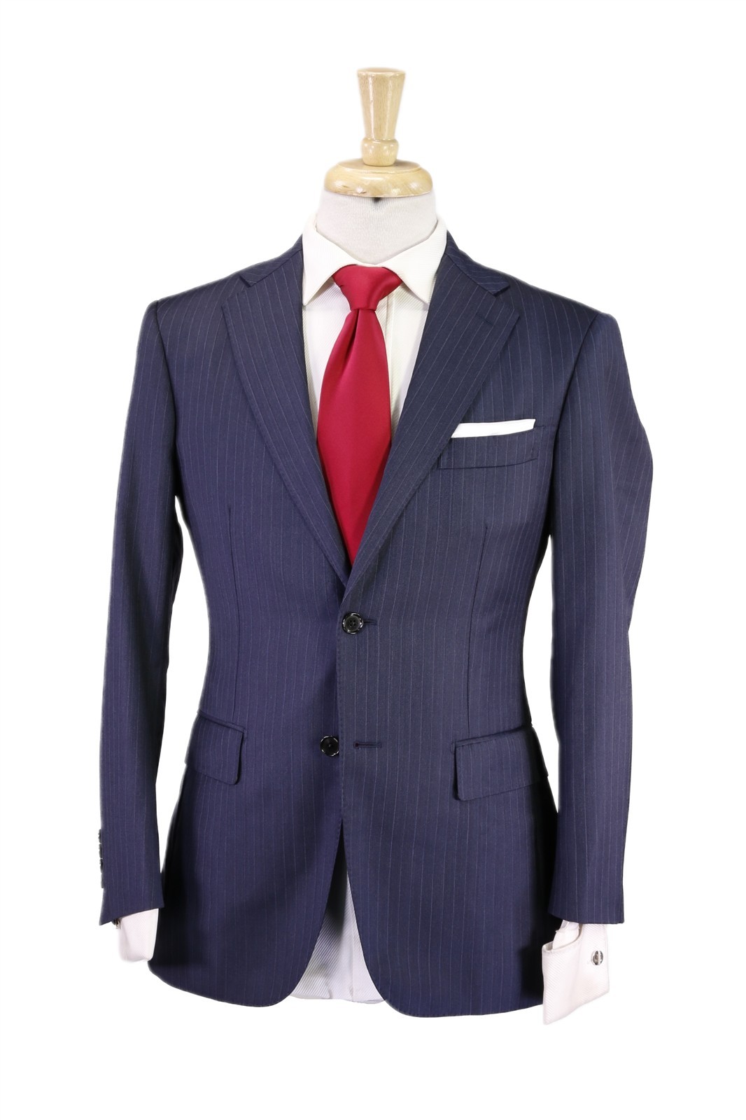 Paul Stuart Royal Blue Tonestripe 2-Btn Modern Fit Wool Suit 36S Paul Stuart Royal Blue Tonestripe 2-Btn Modern Fit Wool Suit 36S