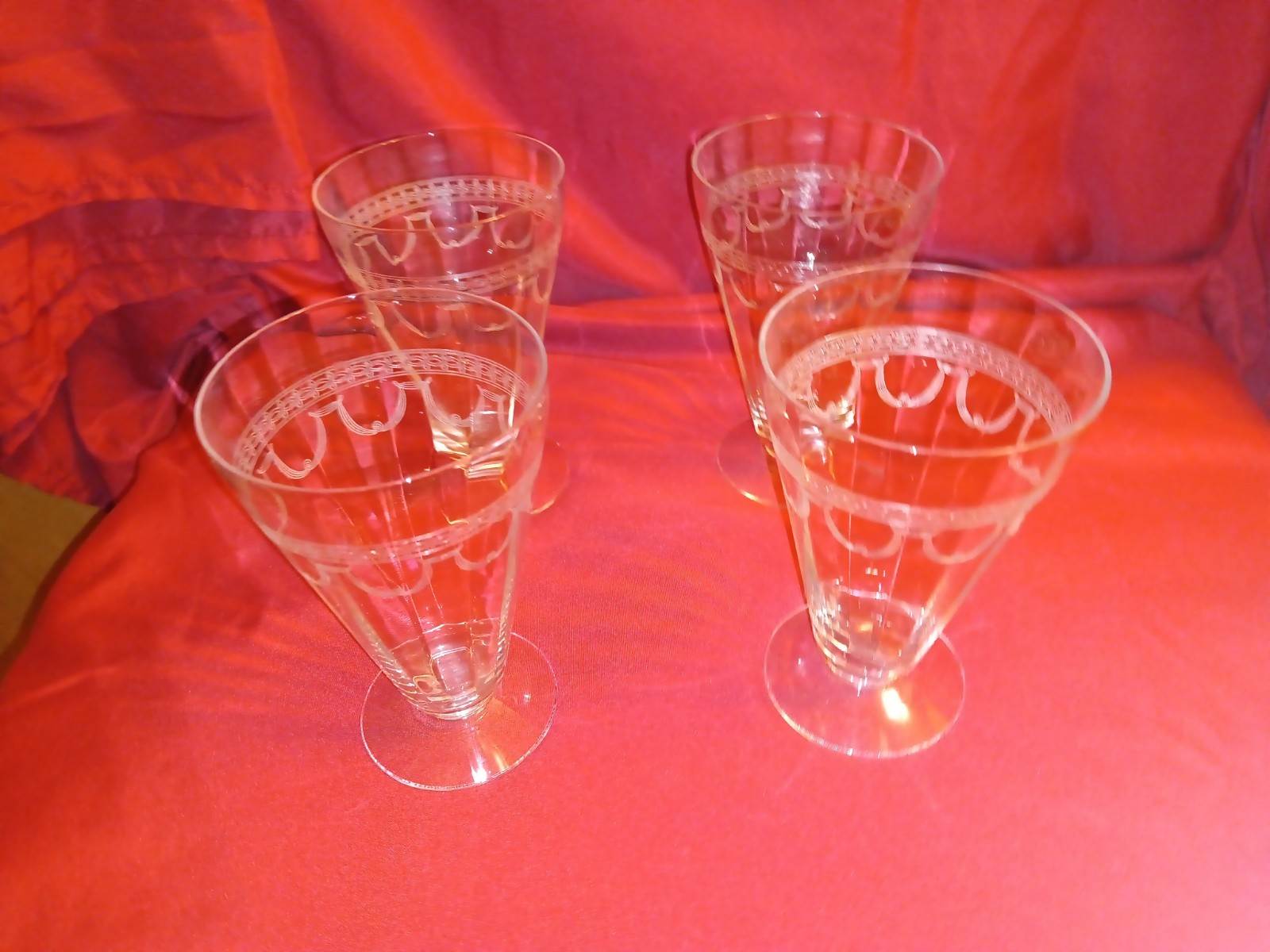 Vintage Fostoria Crystal Sherman Pattern Footed Tumbler 10 oz. Circa 1920s Vintage Fostoria Crystal Sherman Pattern Footed Tumbler 10 oz. Circa 1920s
