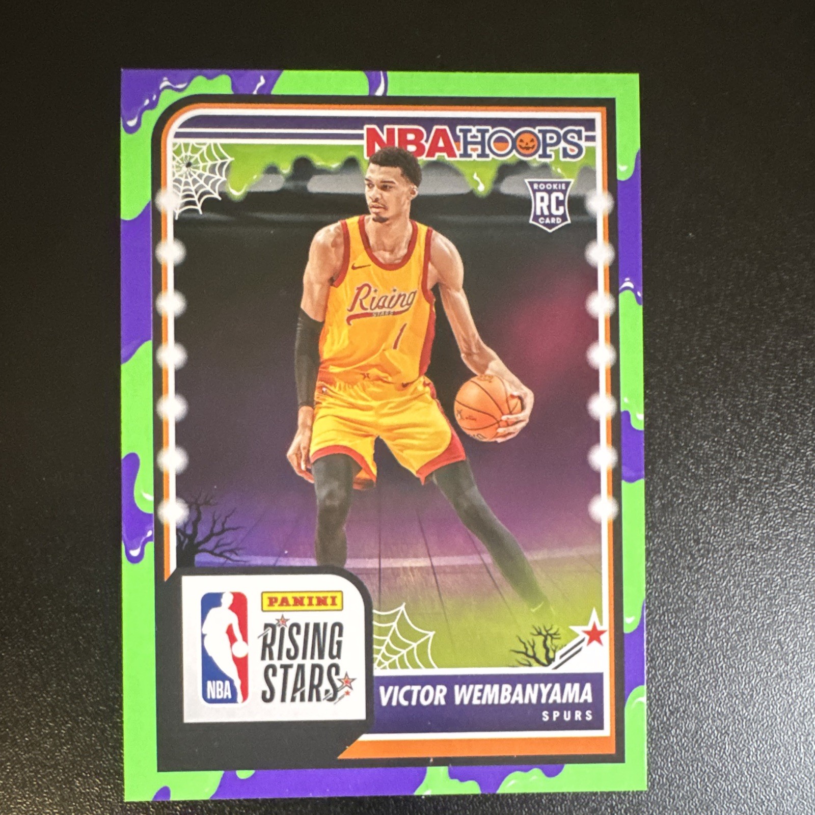 Panini 2023-24 Haunted Hoops Victor Wembanyama Rising Stars Slime RC #282