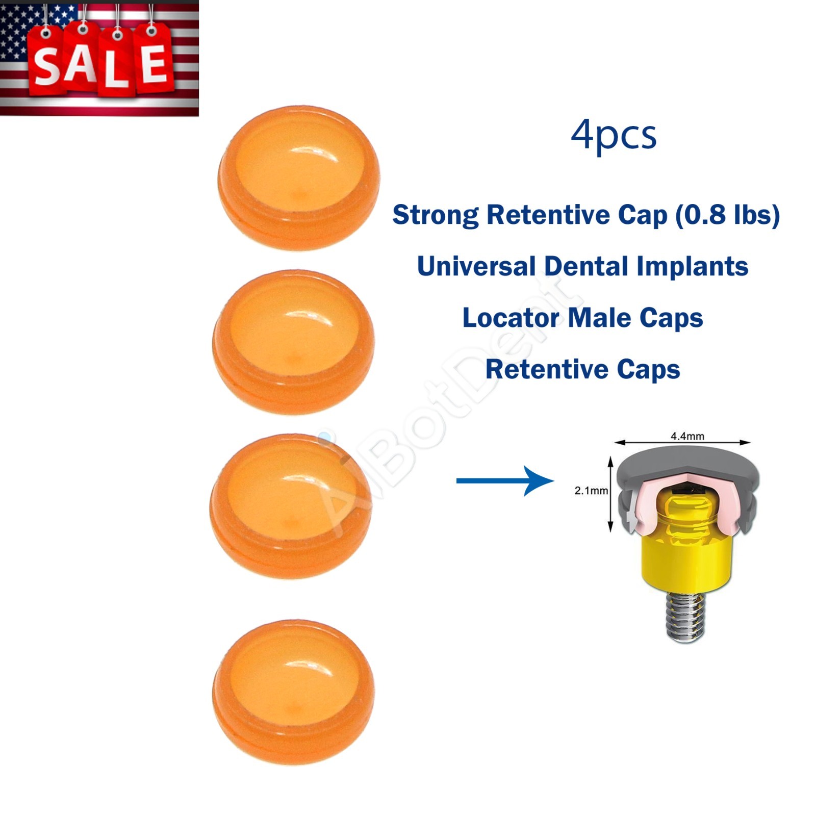 US Dental Overdenture Zest Locator Abutments Retention Caps Implant Inserts