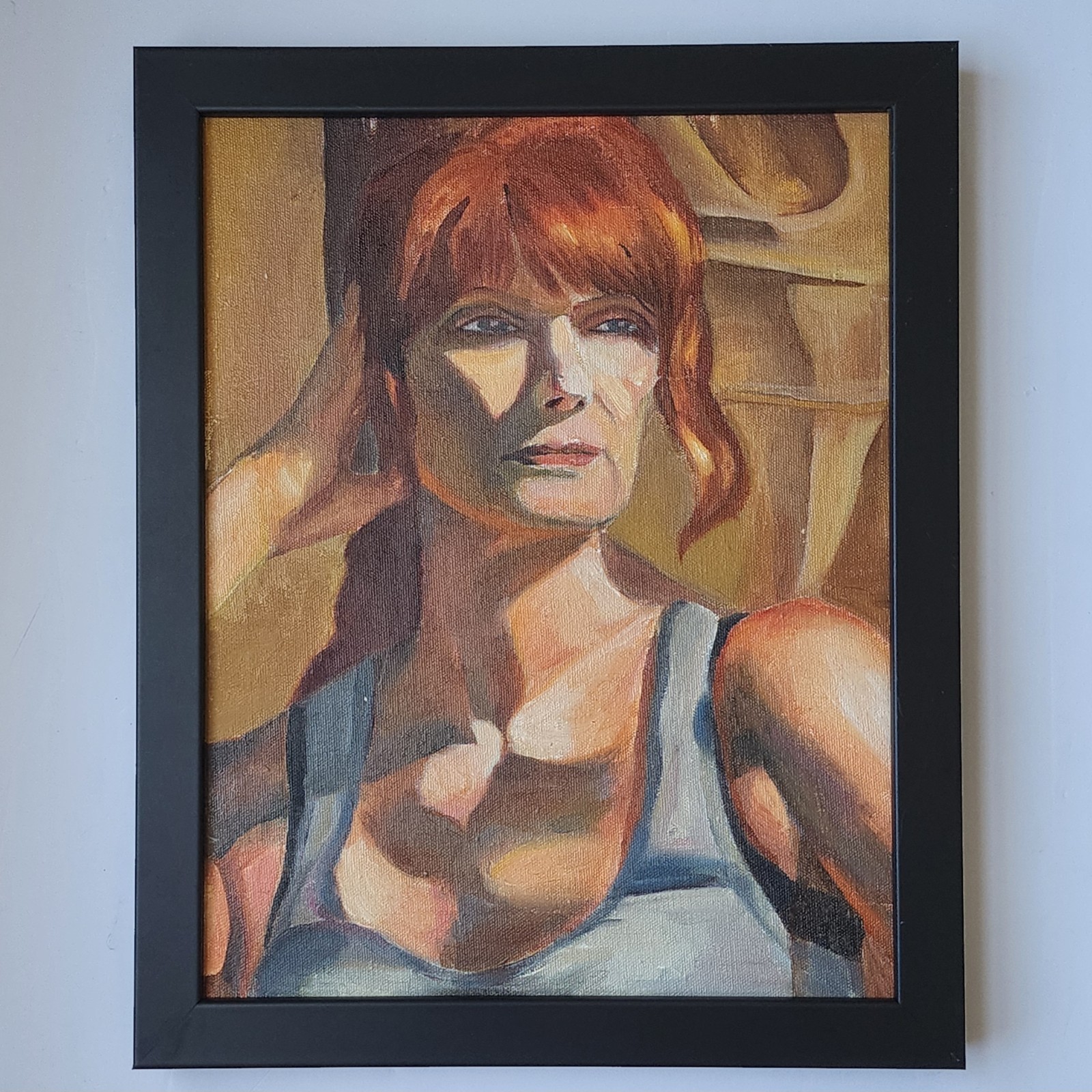 Original Contemporary Figurative Oil Painting Portrait of a Red-Haired Woman