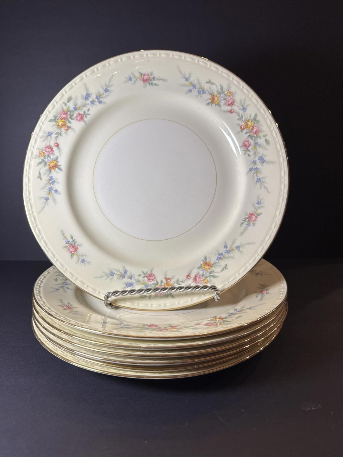 7 Vintage Homer Laughlin Eggshell Georgian Dinner Plates 10” H 50 N 5