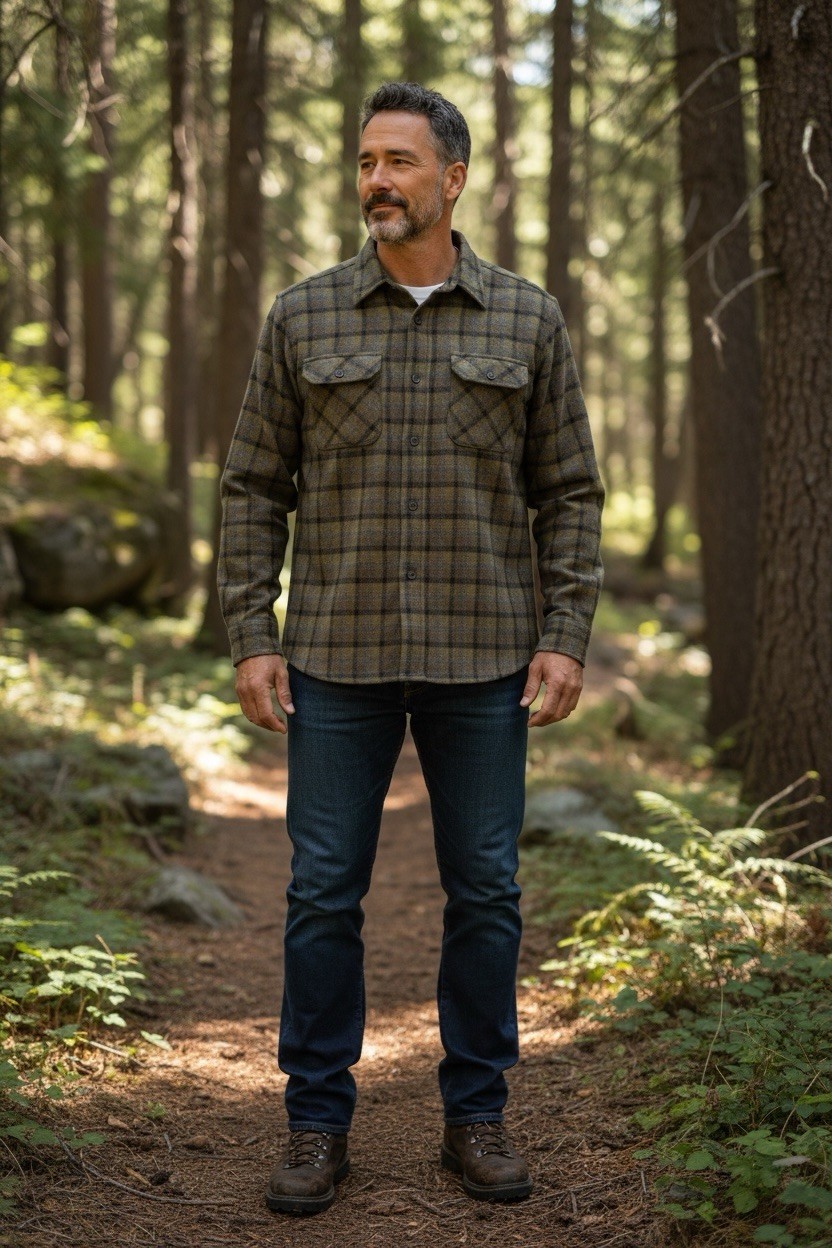 PENDLETON Archive Edition Board Shirt Long Sleeve Wool Brown Check Size M Long