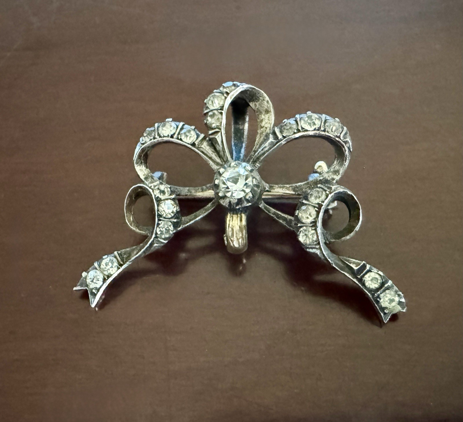 Antique Edwardian Paste Bow Brooch or Pendant Antique Edwardian Paste Bow Brooch or Pendant