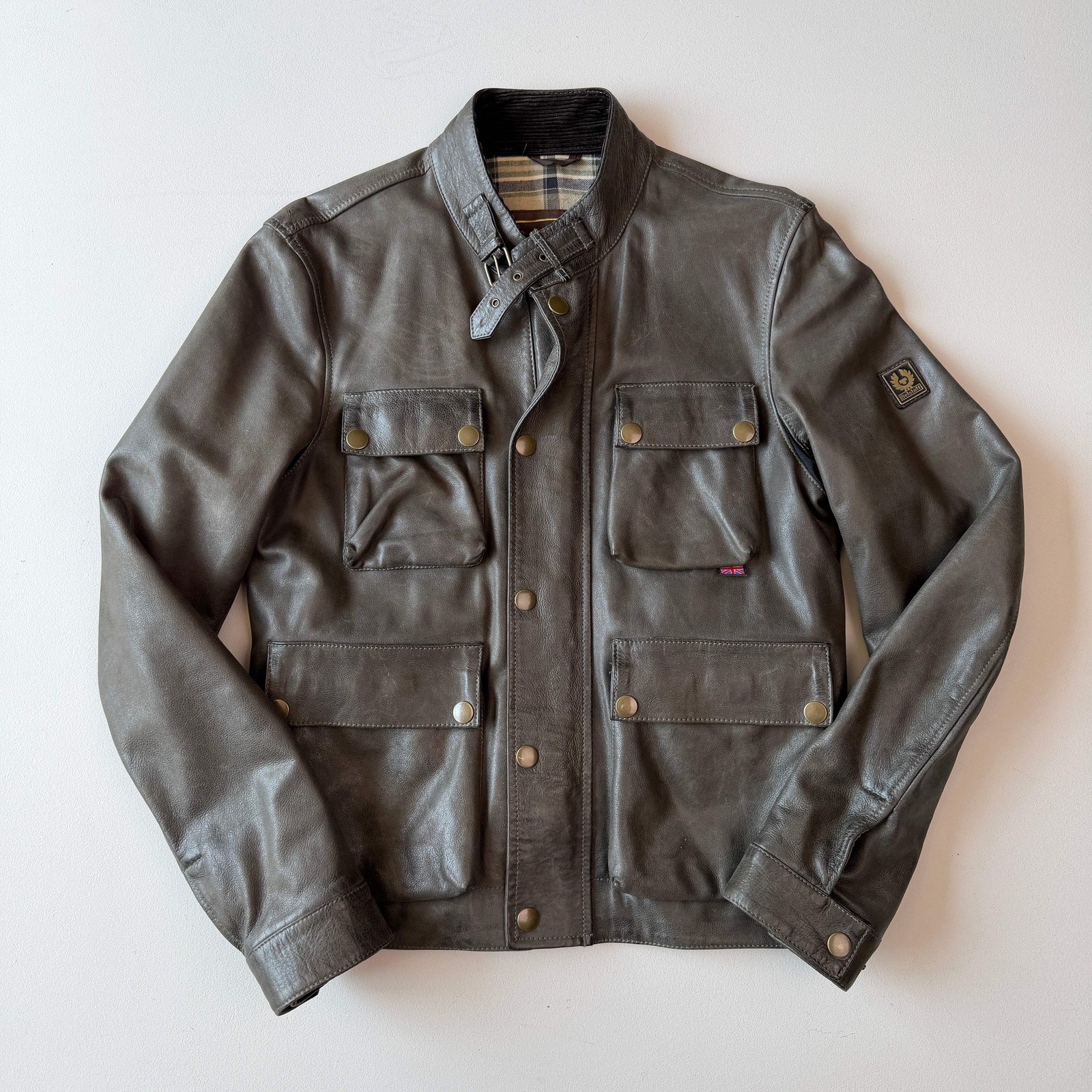 Belstaff Brad Gold Label (M) Motorcycle Leather Jacket