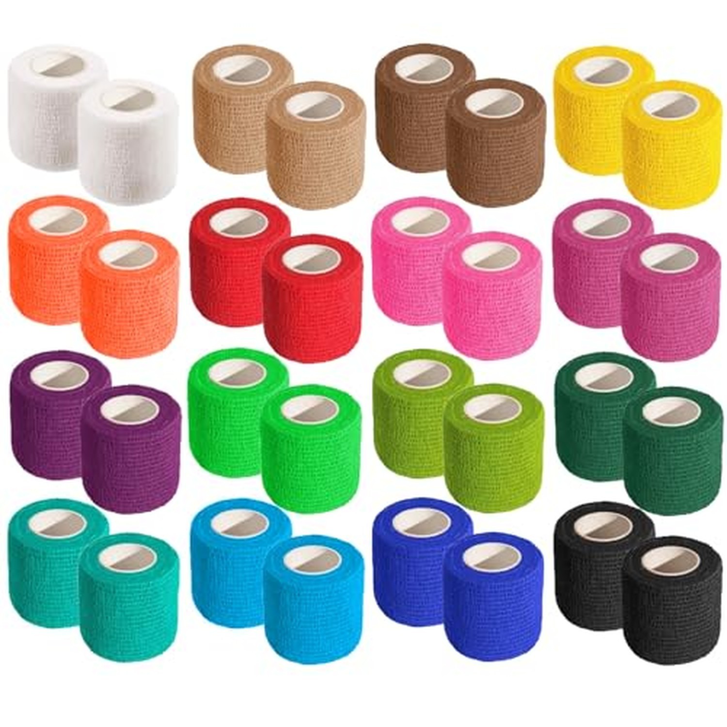 32 Rolls Self Adhesive Bandage Wrap 2 inch Cohesive Bandage Wrap Stretch Band... 32 Rolls Self Adhesive Bandage Wrap 2 inch Cohesive Bandage Wrap Stretch Band...